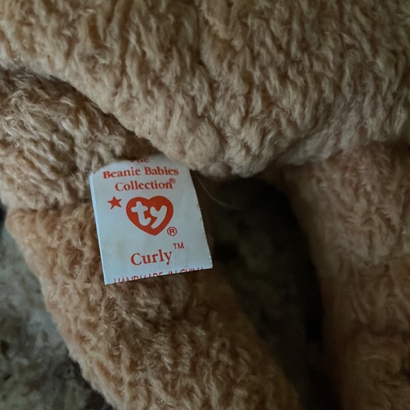 RARE RETIRED TY Beanie Baby “ Curly “ with tag errors - Picture 5 of 7